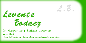 levente bodacz business card